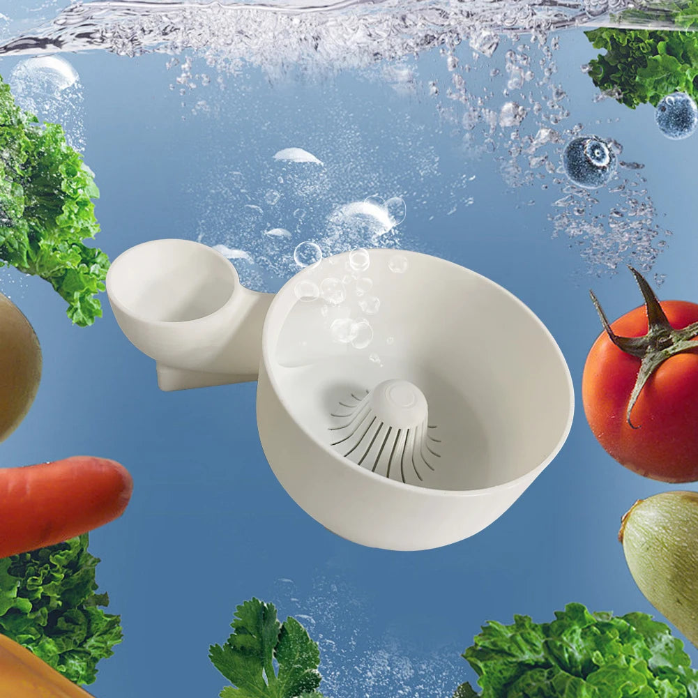 Portable Fruit Wash Bowl Vegetable Washer Automatic Vegetable and Fruit Washer for Home Kitchen Outdoor Picnics